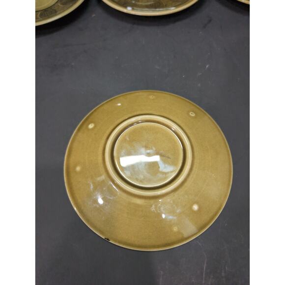 Taylor Smith and Taylor Co Green Saucers, Vintage Riviera Collection, Set of Six - Picture 3 of 5